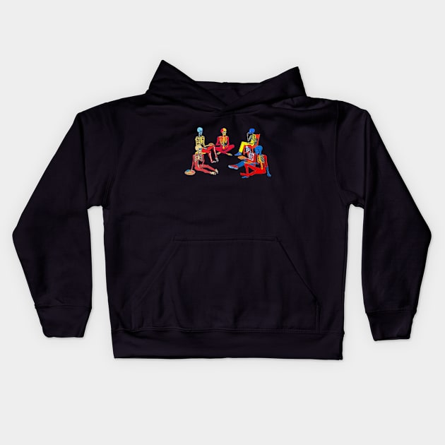 Feast Beyond The Grave Kids Hoodie by kingkongmatsing